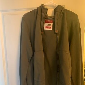 Parajumpers zip-up olive hoodie